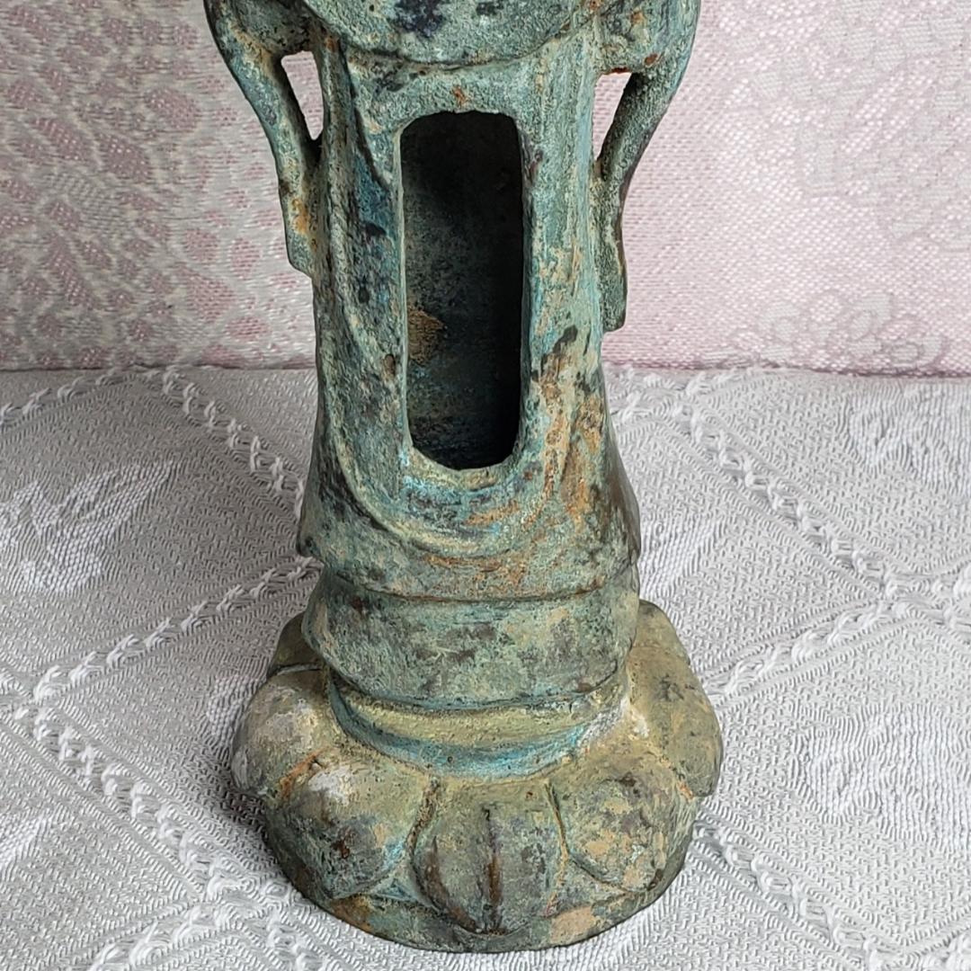 ◆新羅仏 金銅観音菩薩立像 仏像◆検）天平仏 飛鳥仏 高麗仏 百済仏 空海 親鸞