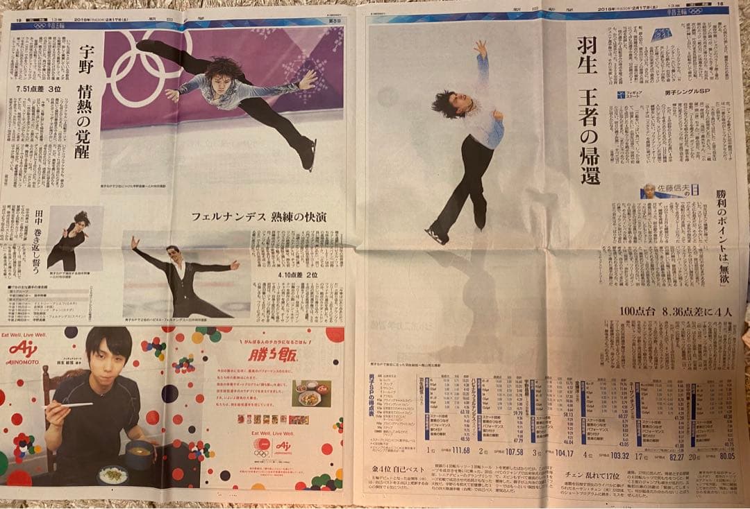 羽生結弦　新聞・号外20枚以上+切り抜き