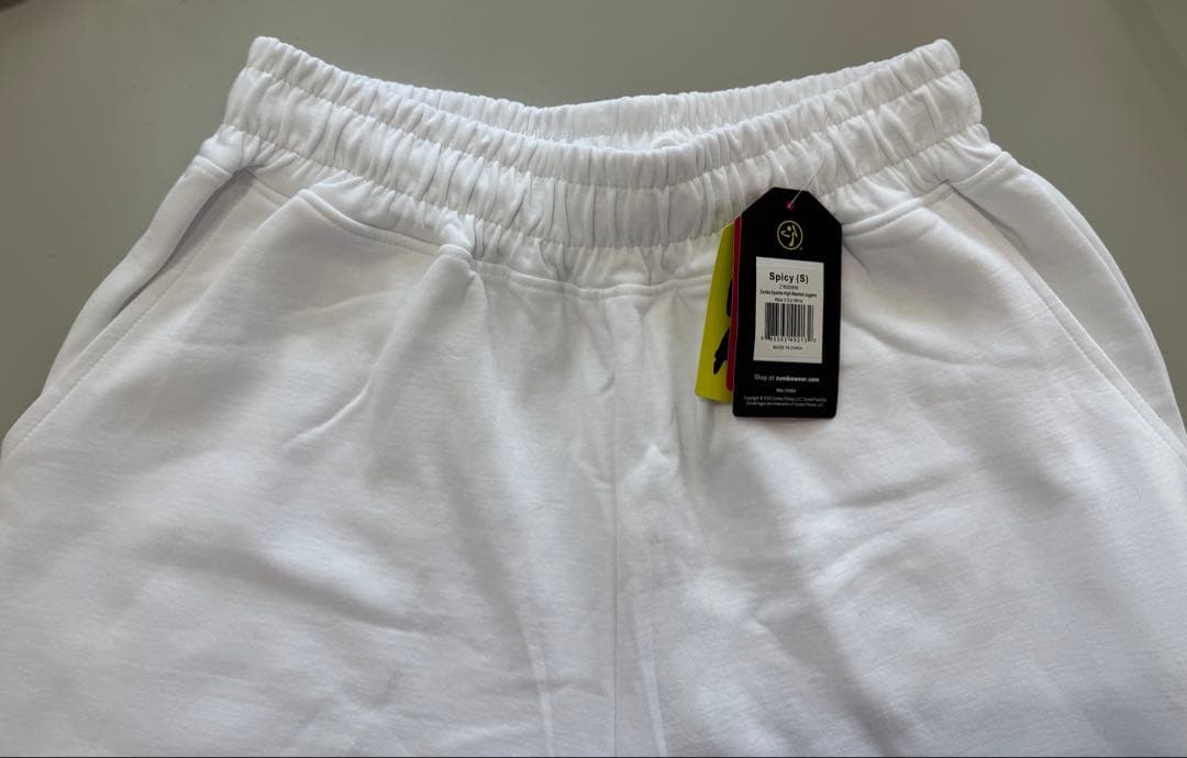 Zumba Sparkle High Waisted Joggers 白S 新品