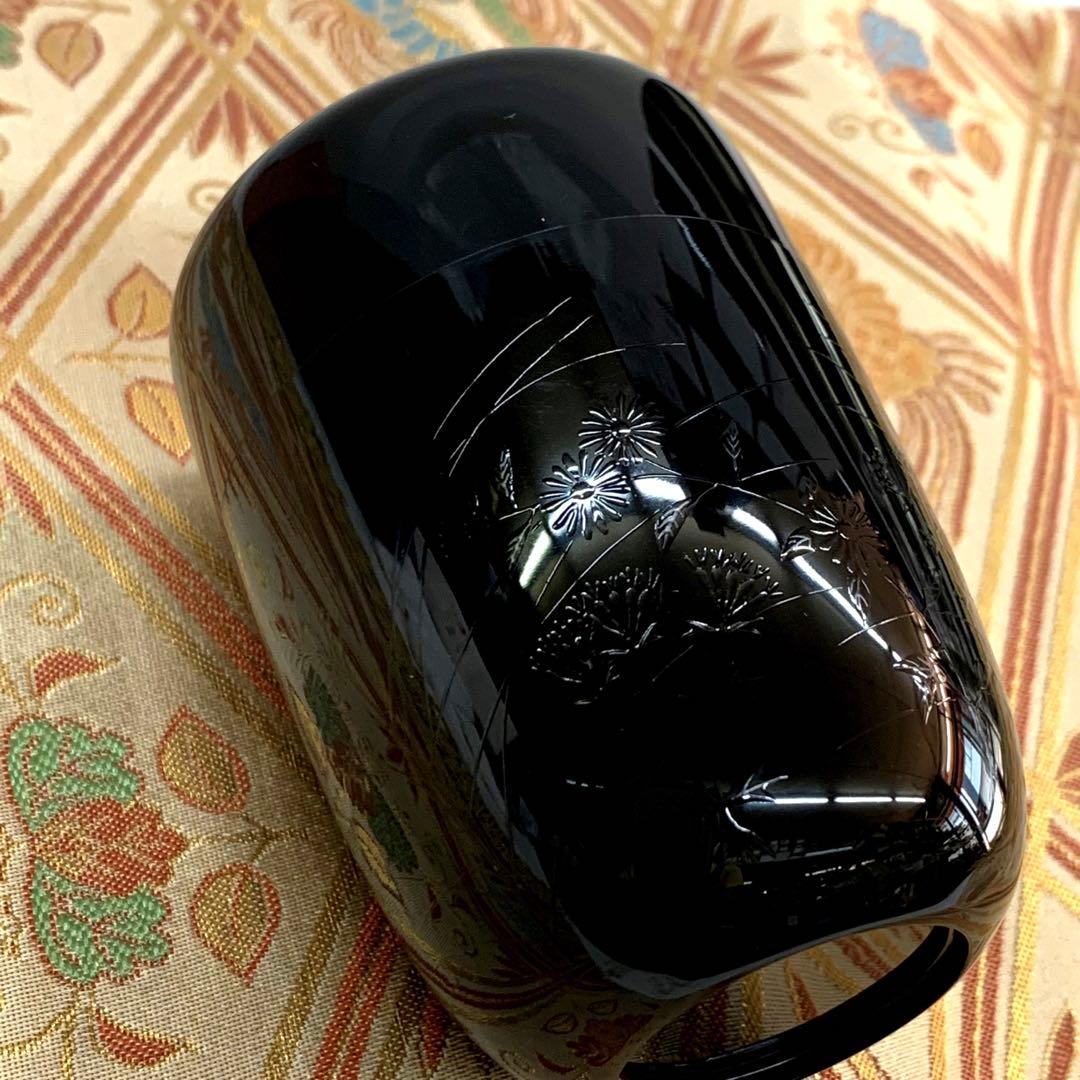 【長棗　虫秋草】新井司峰　共箱