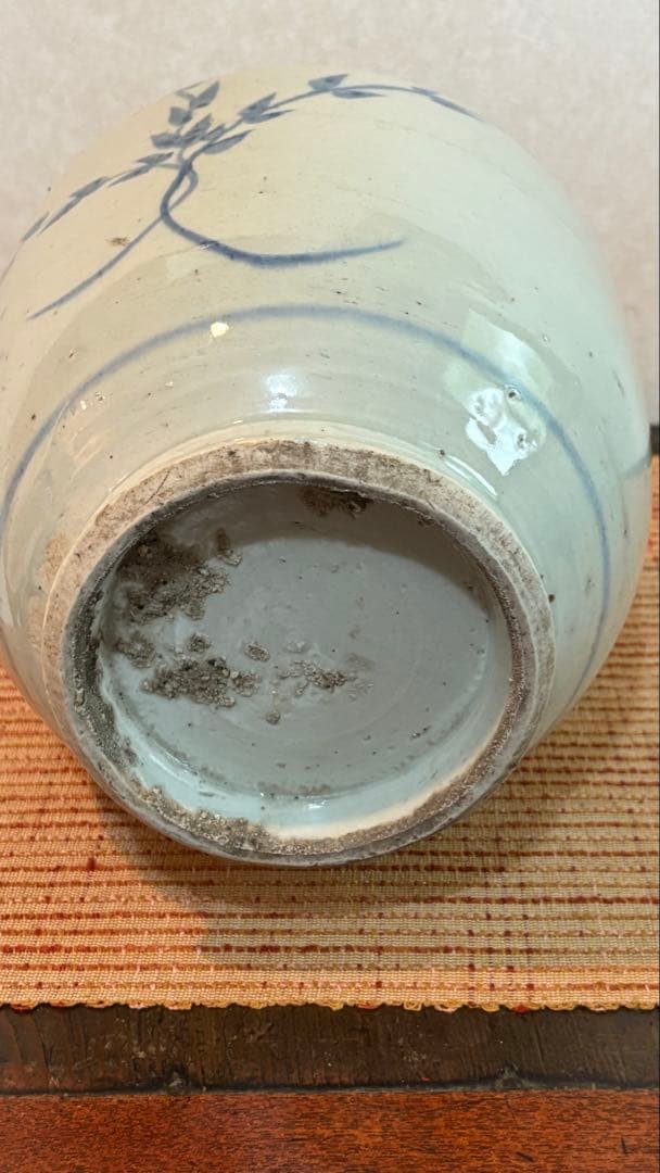 古民具　古染付　水柱　酒壺　白磁 清時代　中国美術　骨董