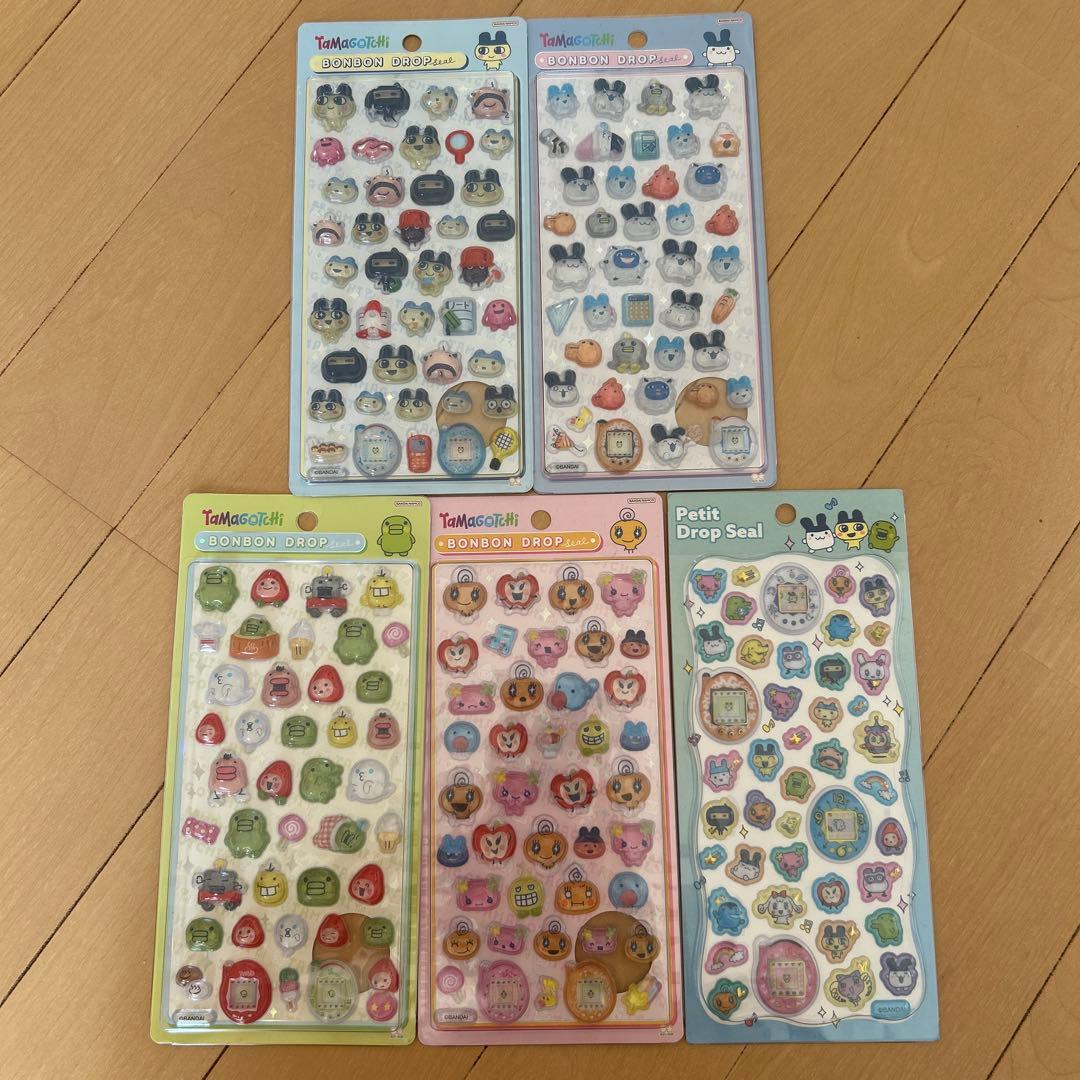 【正規品】 2たまごっち ボンボンドロップシール&プチドロップシール 5種セット