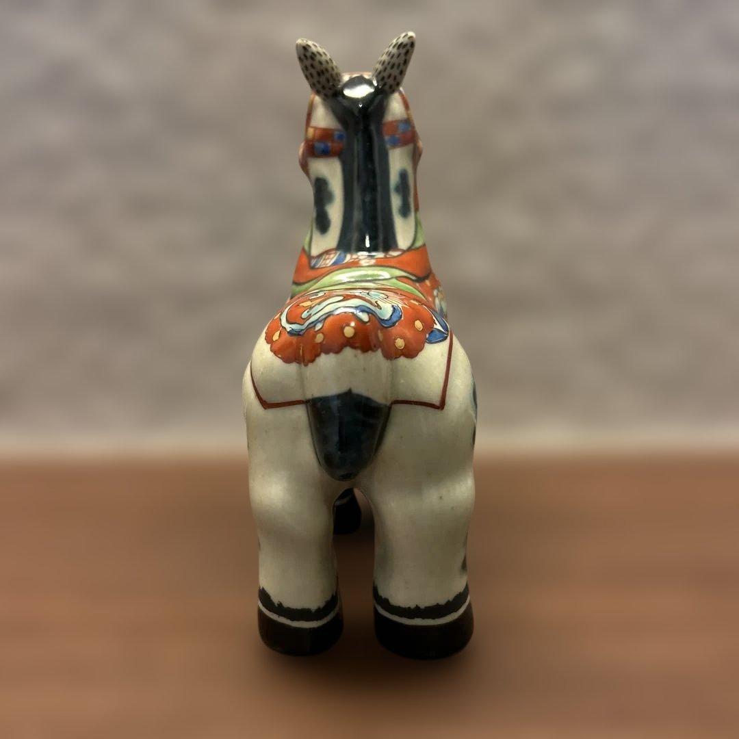 【午年に】有田焼 円左エ門窯 色絵 馬 置物 縁起物／インテリア