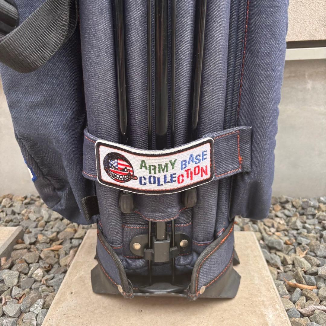 希少 デニム生地 アーミーベースコレクション スタンドキャディバッグ ゴルフ