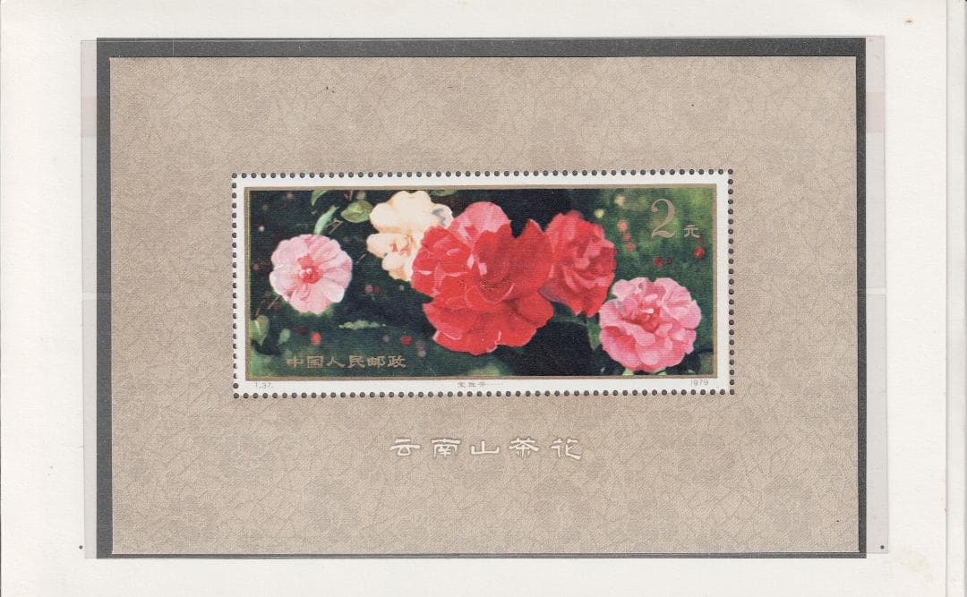 【中国切手】T37+T37m 雲南のツバキ10種セット＋小型シート（未使用NH）