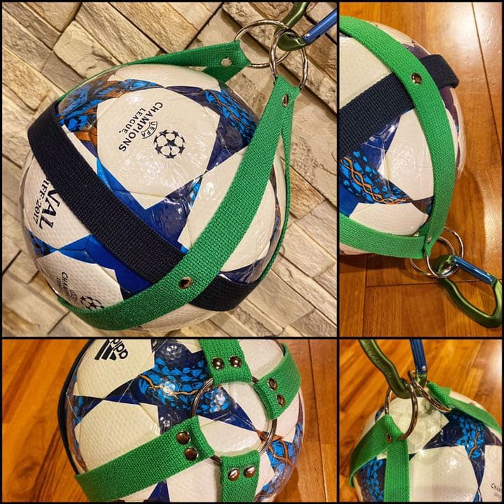 サッカーボールケース ボール入れ 上部リングタイプ ボールホルダー 持ち運び