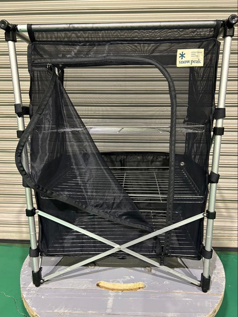 廃盤品 スノーピークメッシュラックスタンド ネットラックスタンド