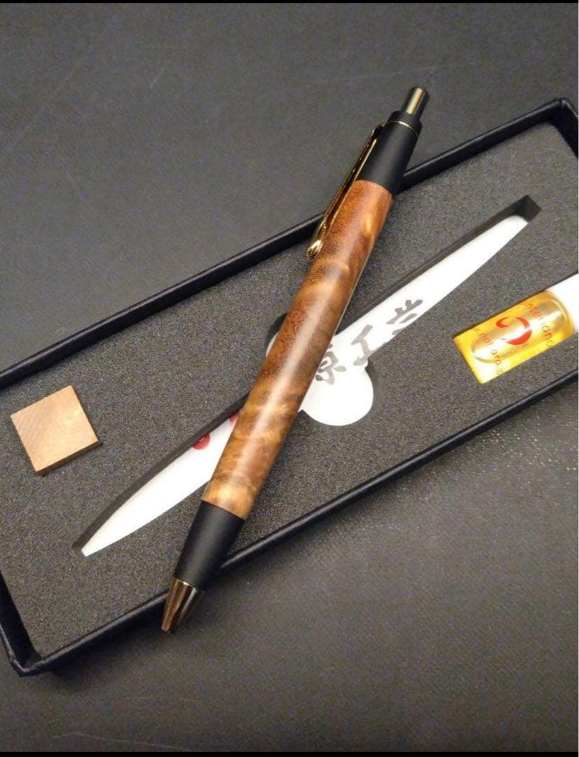 ほぼ新品　野原工芸 シャープペンシル★マーブルウッド