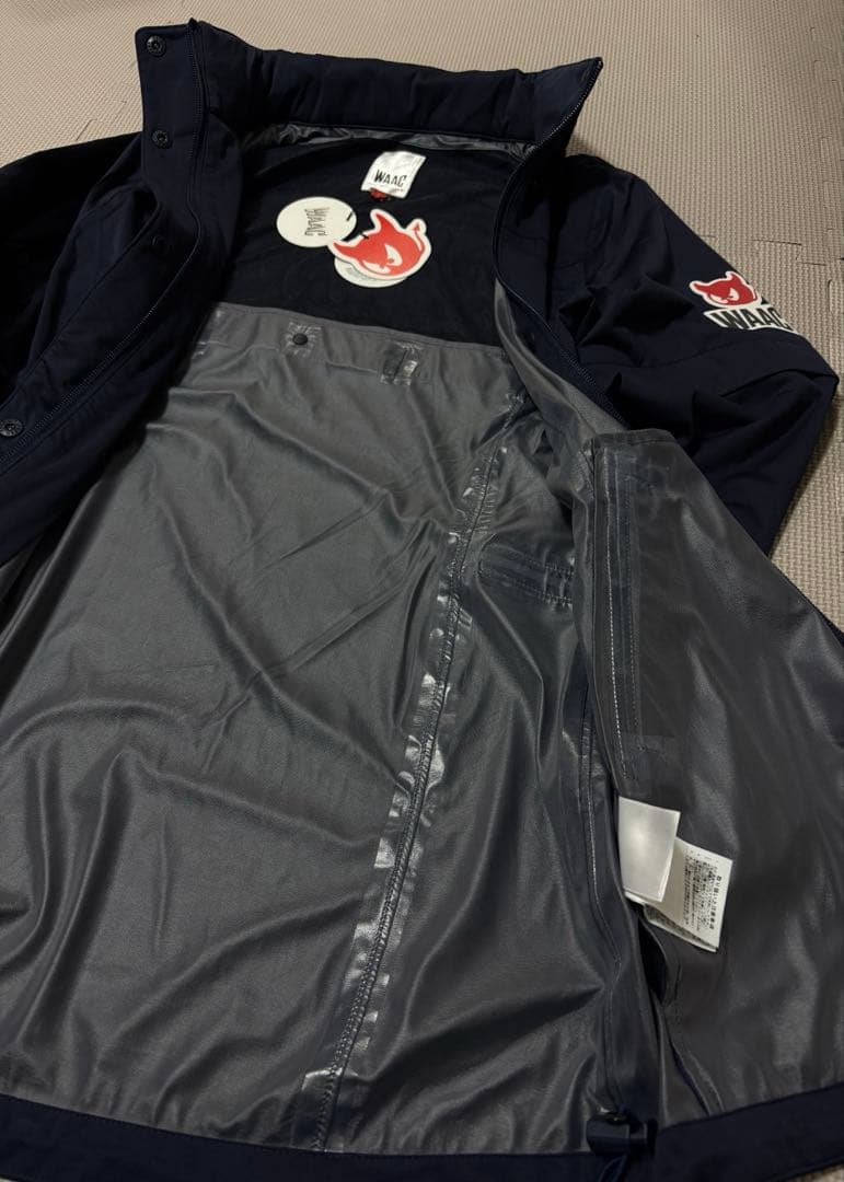 waac ナイロンジャケット　レイン　ブルゾン　ゴルフウェア　ワック　撥水