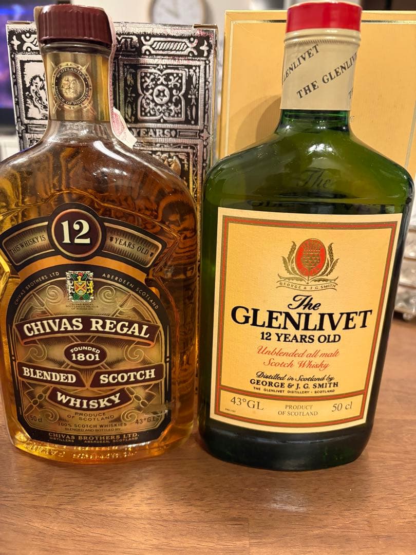 【超希少】 グレンリベット12年アンブレンデッドオールモルト　シーバスセット