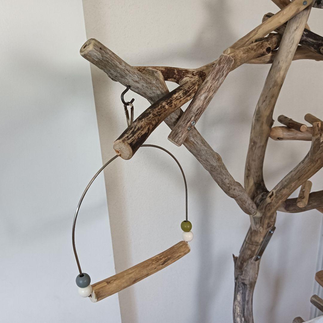 バードアスレチックジム大型 ③ 天然木 自然木 流木 インコ おもちゃ