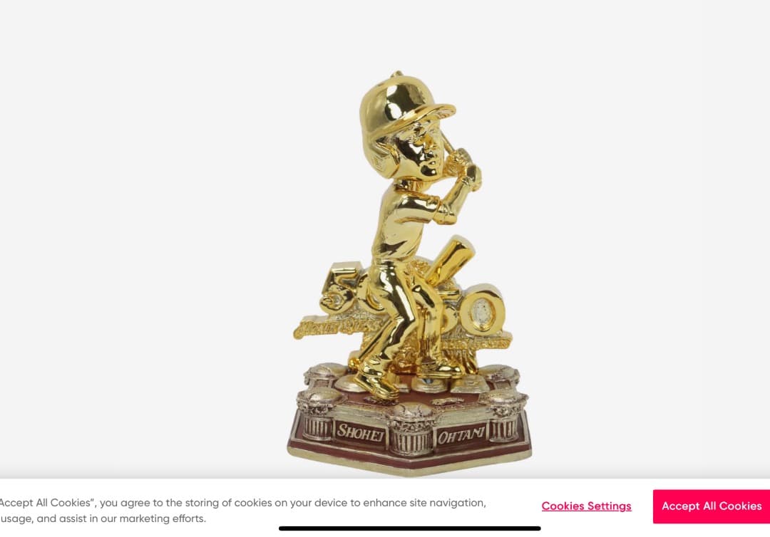 Shohei Ohtani 50/50 Mini Golden ボブルヘッド