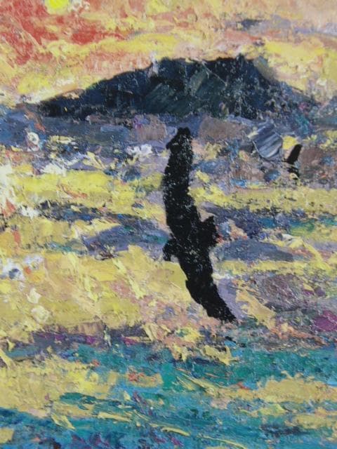 千本裕三、【大和国原】、希少な画集より、状態良好、新品高級額装付