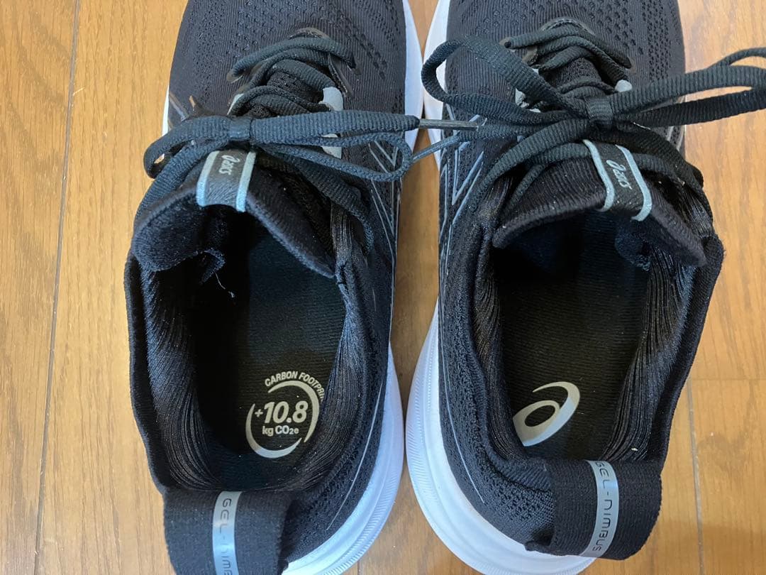 アシックス ゲルニンバス26 26.5cm エクストラワイド ブラックホワイト