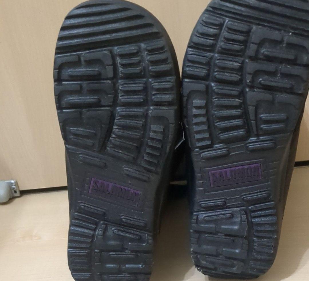 Salomon ウィンターブーツ ブラック/パープル