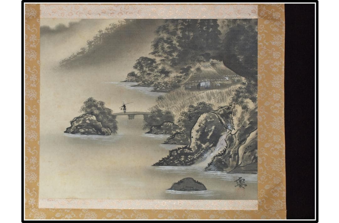 日本時代の掛け軸その 肉筆保証　激安骨董品　※江戸鎌倉平安 X1062C16-8