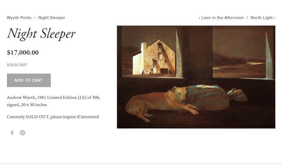 レア　210万円　真作　アンドリュー・ワイエス　直筆サイン　アメリカ　写実主義