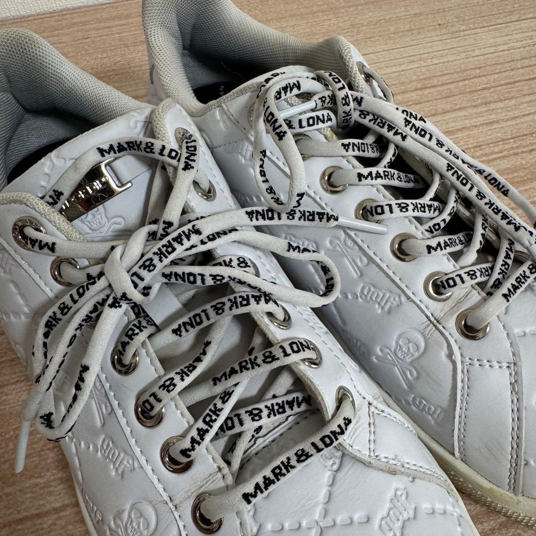 MARK ＆LONA ゴルフシューズ ホワイト スカル 27cm