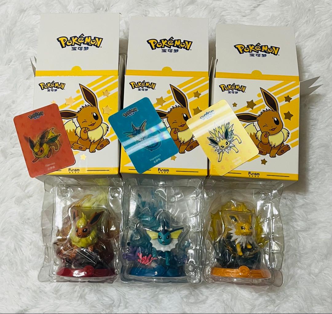Funism ポケモン フィギュア シャワーズ　サンダース　ブースター 4個