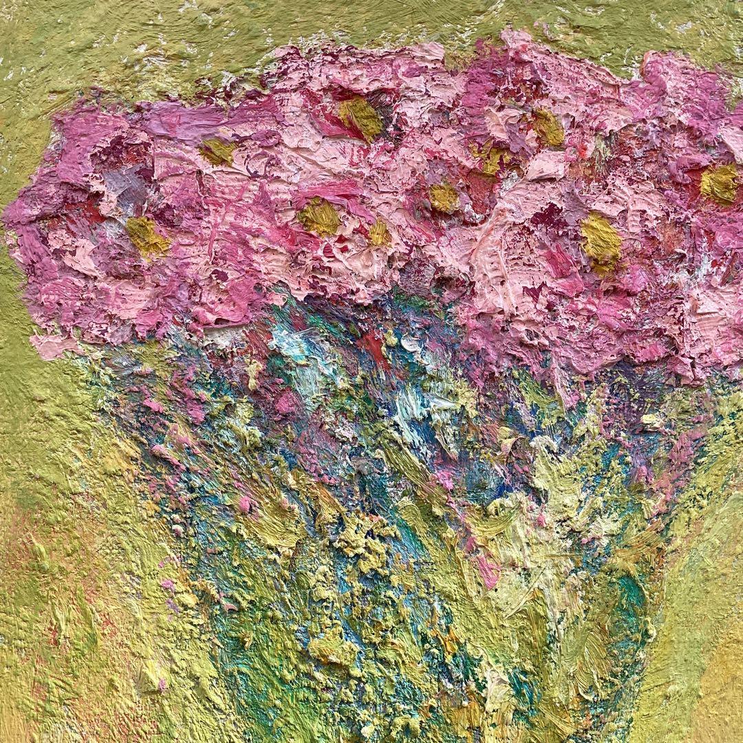 額なし▪️油彩画　F4 原画▪️ヨーロッパ画家ヴィタリエ・ズブコ　「春のブーケ 」