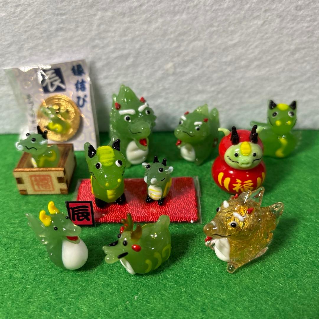 干支　辰　ガラス細工　ミニチュア