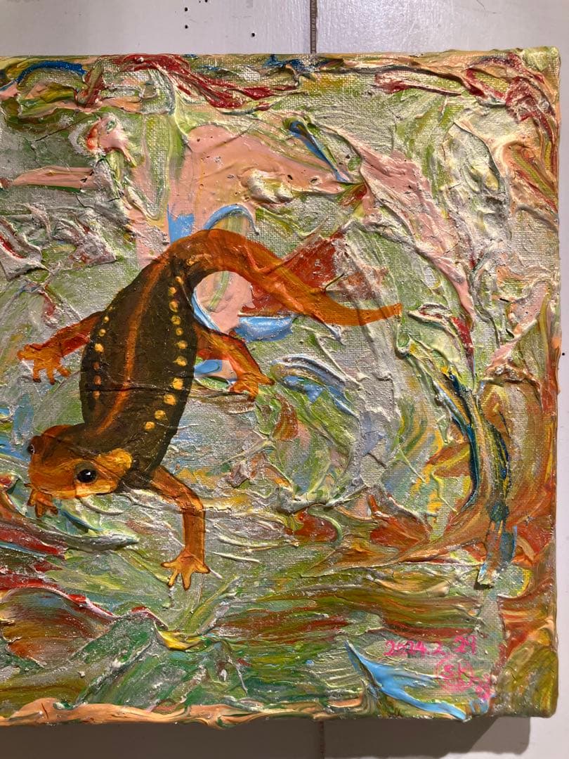 動物の絵　絵画　絵　アクリル　おしゃれ　原画　モダンアート　アート　インテリア