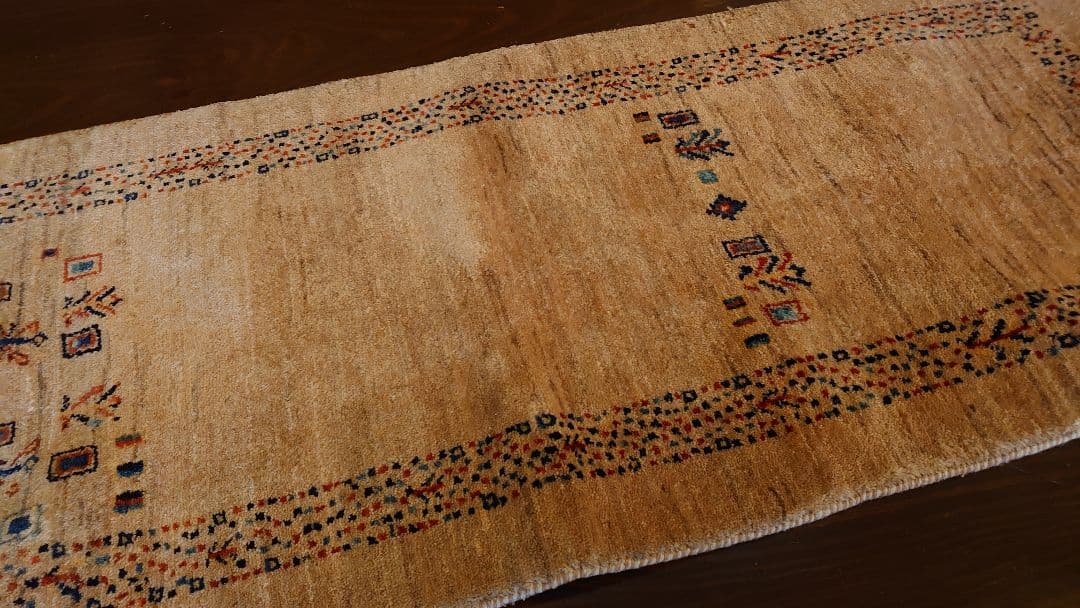 緞通　ラグ　ベルギーラグ　ペルシャ絨毯　敷物　旧家　蔵出し　1枚