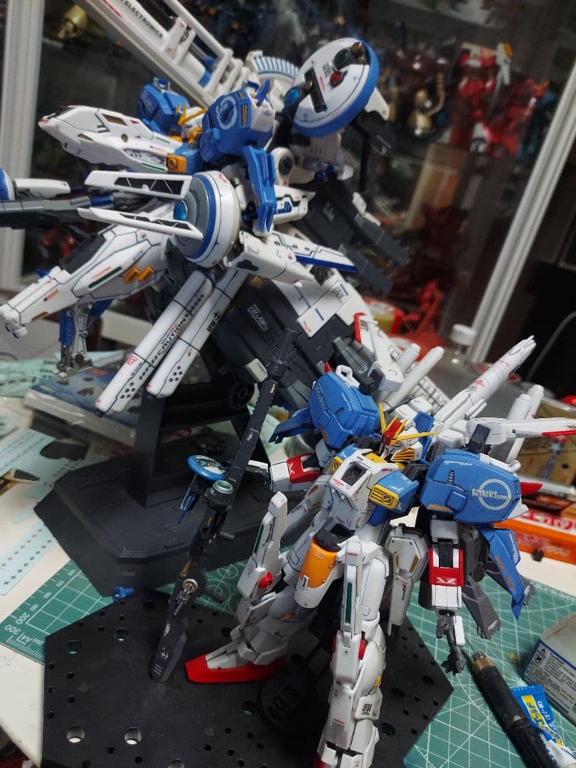 HG 1/144 ディープストライカー,EX-Sガンダム　塗装完成品セット