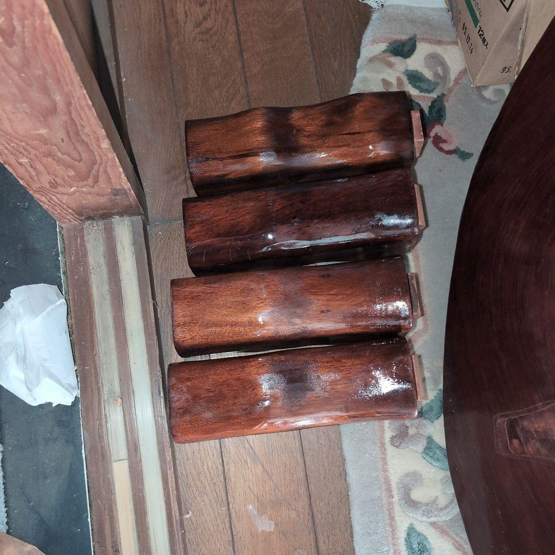 木製 円形座卓 光沢仕上げ