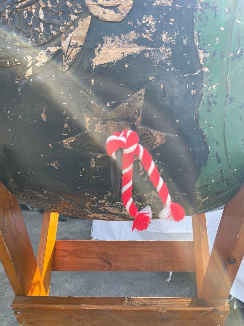 装飾和太鼓 大型 木製スタンド付き