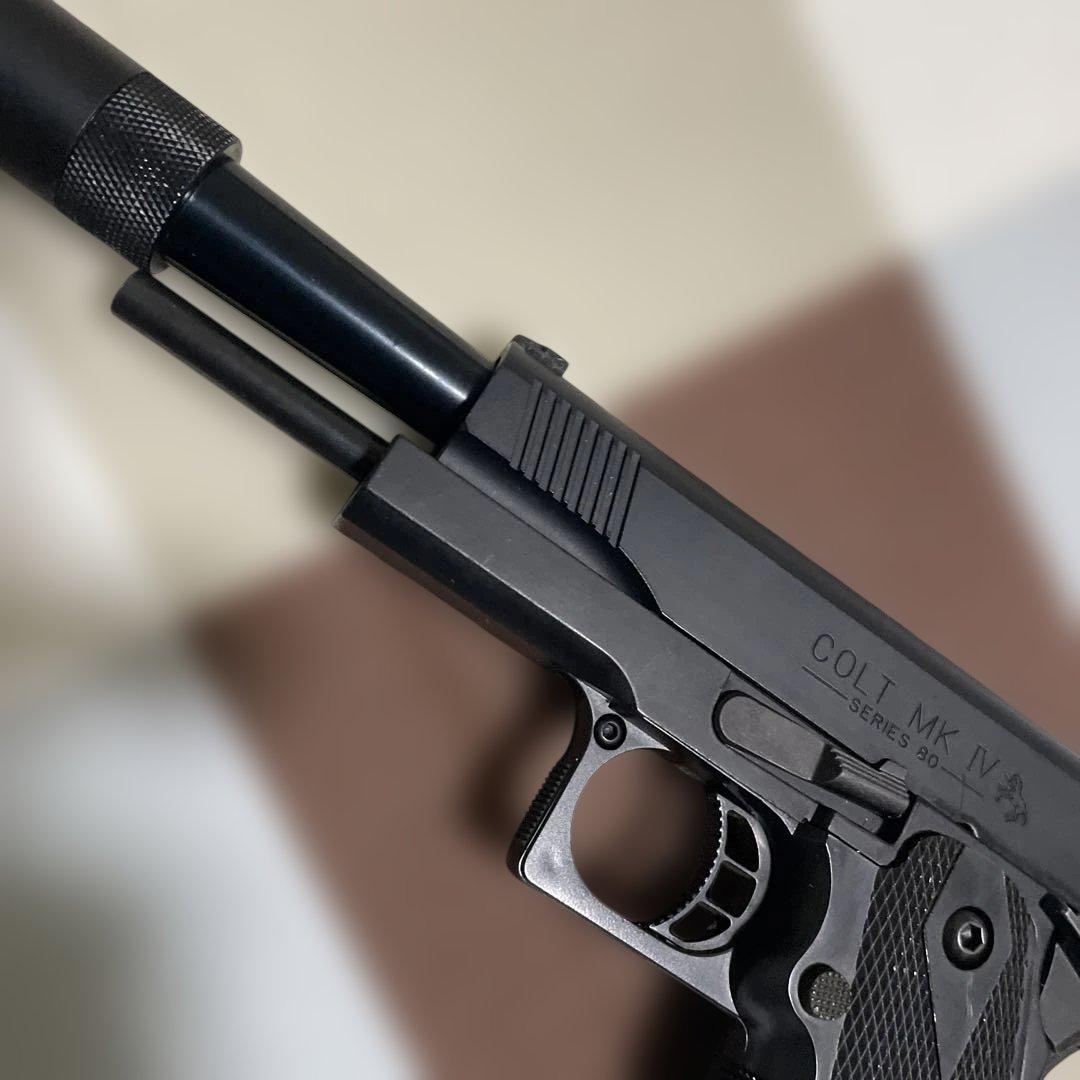 サイレンサー付きガスガン プラスチック日本製