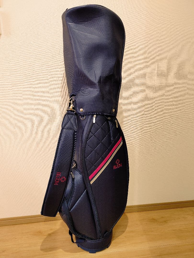 美品/Cleveland BLOOMキャディバッグ レディース ネイビー
