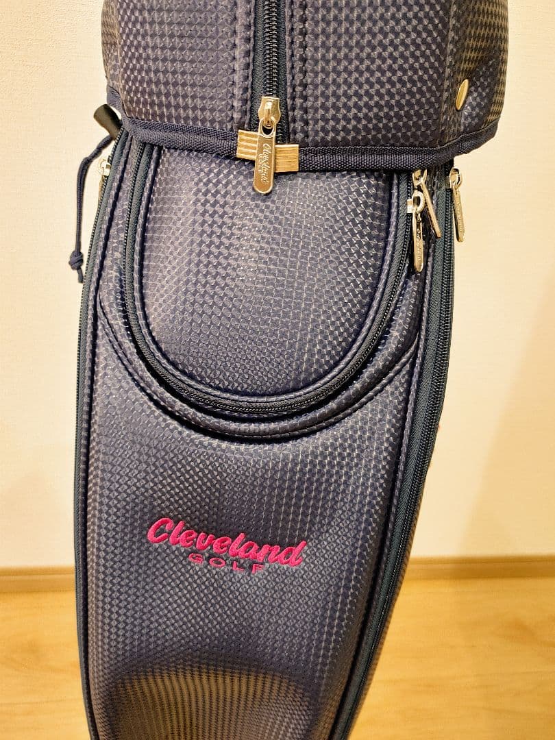 美品/Cleveland BLOOMキャディバッグ レディース ネイビー