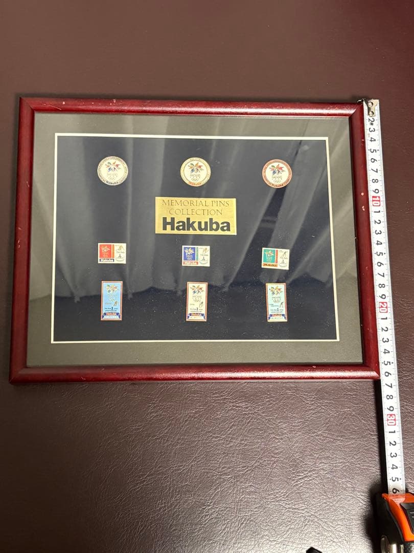 【希少・額装品】1998年 長野オリンピック 1周年記念 白馬 ピンバッジセット