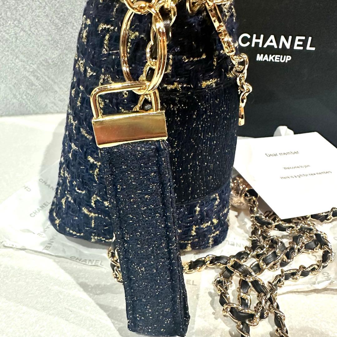 【非売品】希少 CHANELシャネル ノベルティ ブラックツイードバケットバッグ