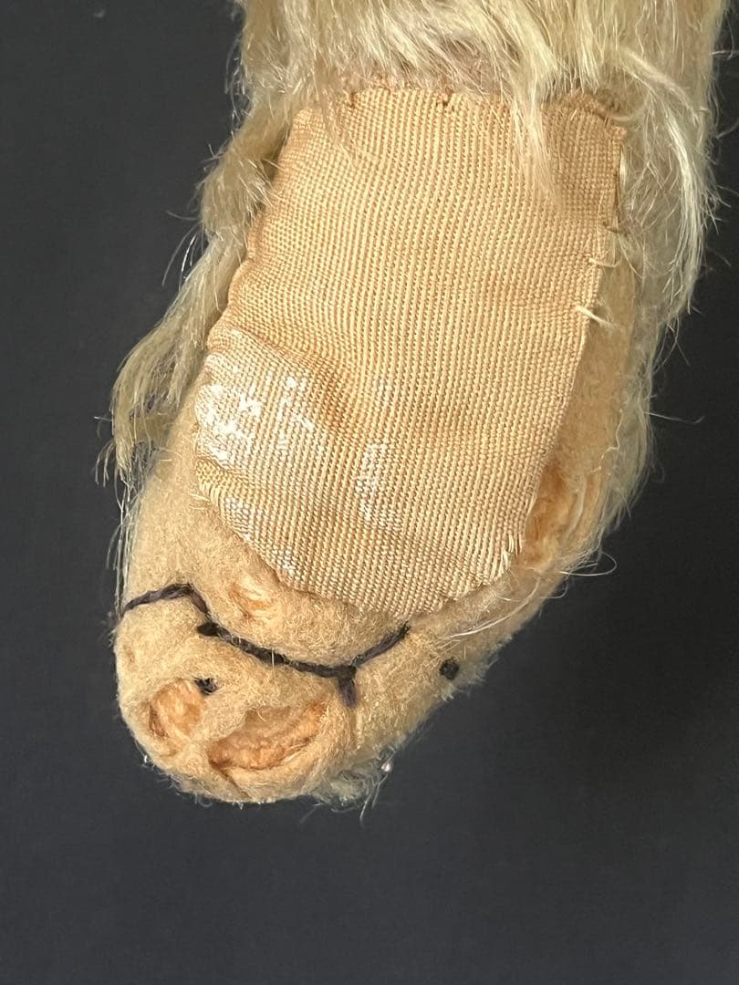 アンティークヴィンテージ英国製テディベア 革靴ぬいぐるみベアくまドール