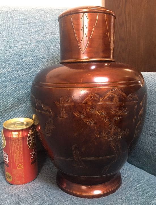 錫　茶入　特大サイズ