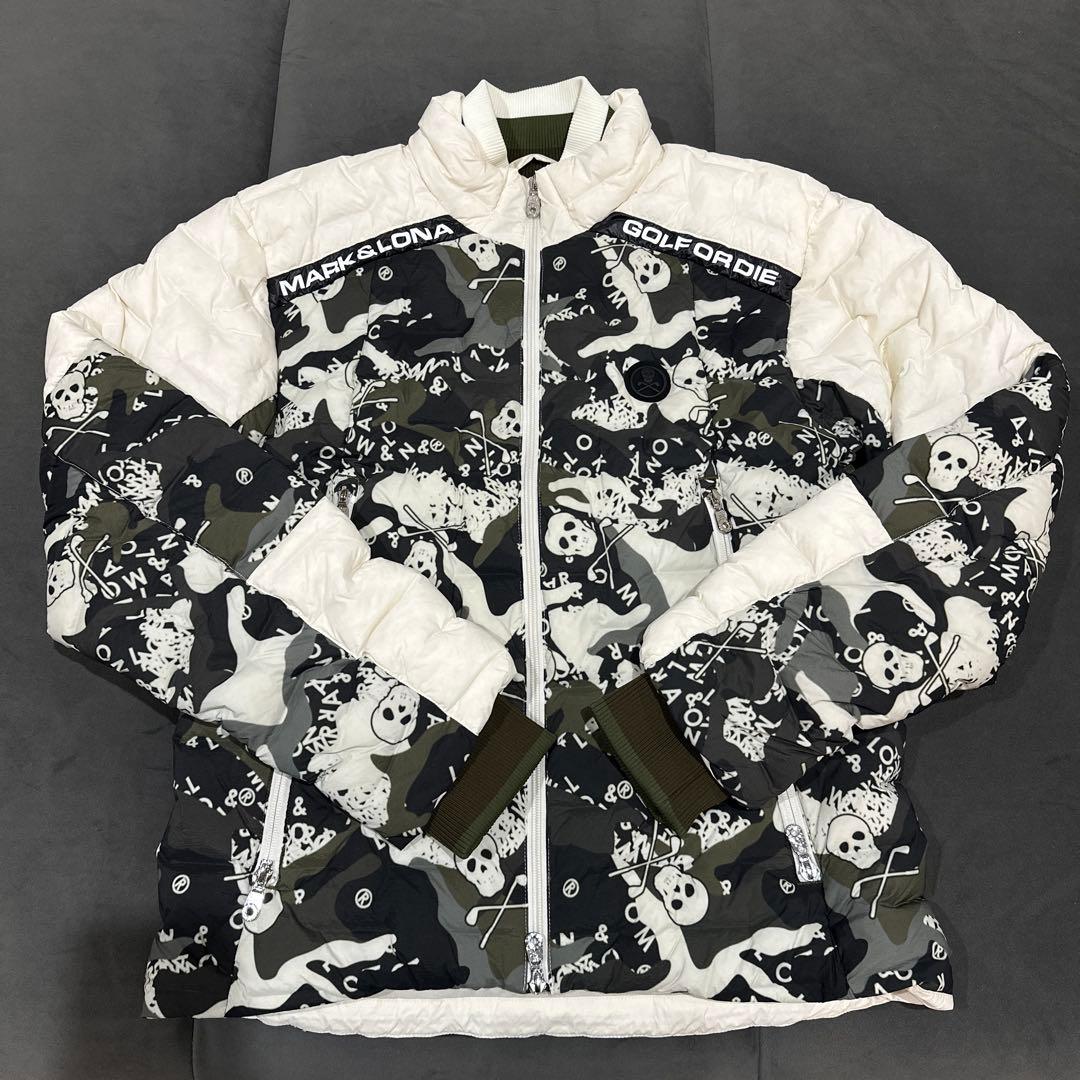 【MARK&LONA】ダウンジャケット カモフラージュジャケット　L