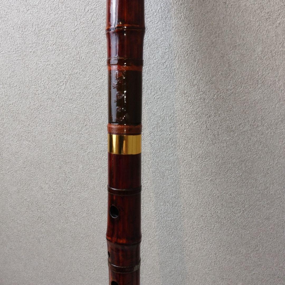 尺八 二尺五寸 7孔 真竹 武良 真鍮巻き 藤巻 上級モデル