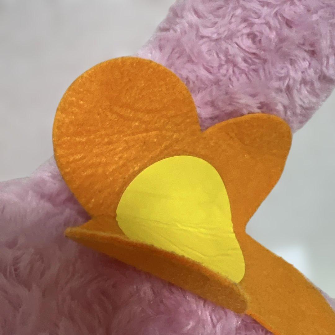 かおもじん　うさみみ＆ねこみみ　メガBIGぬいぐるみ　うさぎ　ぬいぐるみ　ピンク