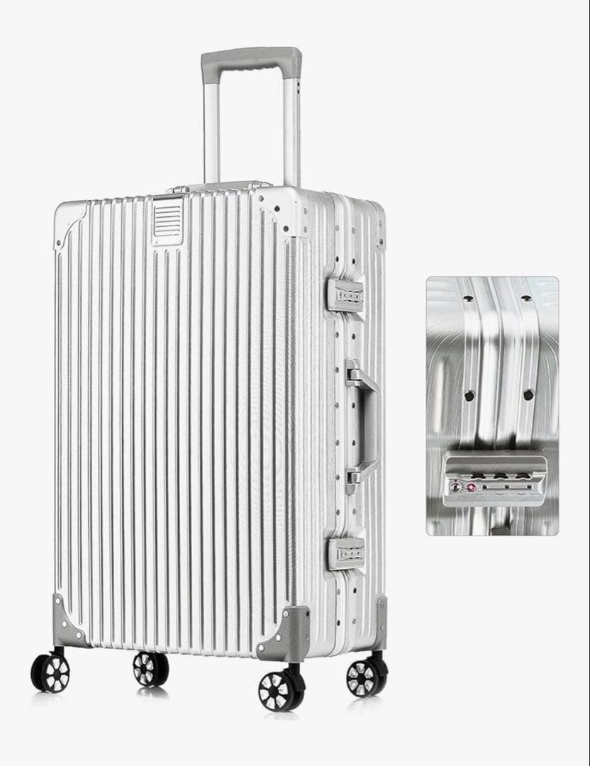 スーツケース キャリーケース アルミフレーム超軽量 TSAロック付静音 Lサイズ