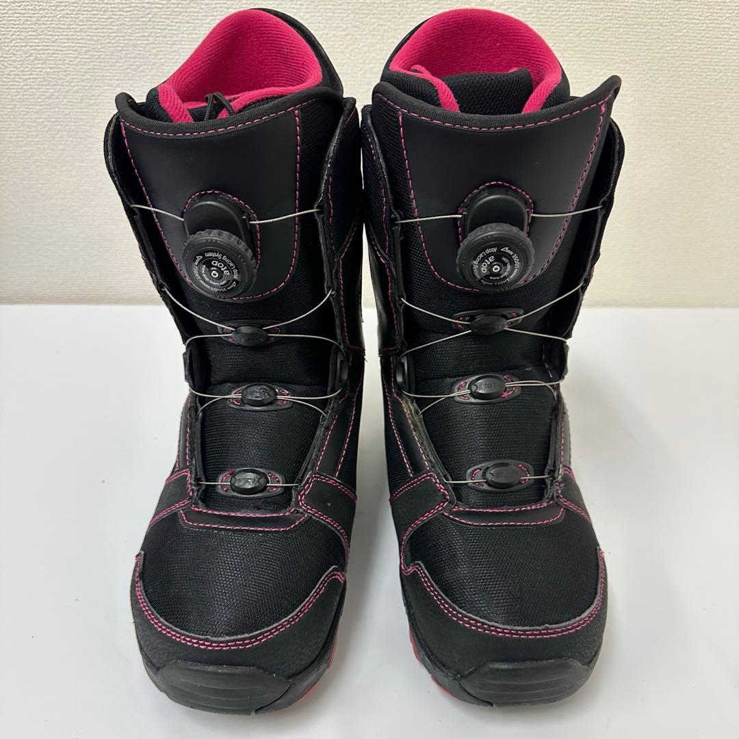 CANVAS 女性用スノーボードブーツ BOAブラック/ピンク 25.0cm