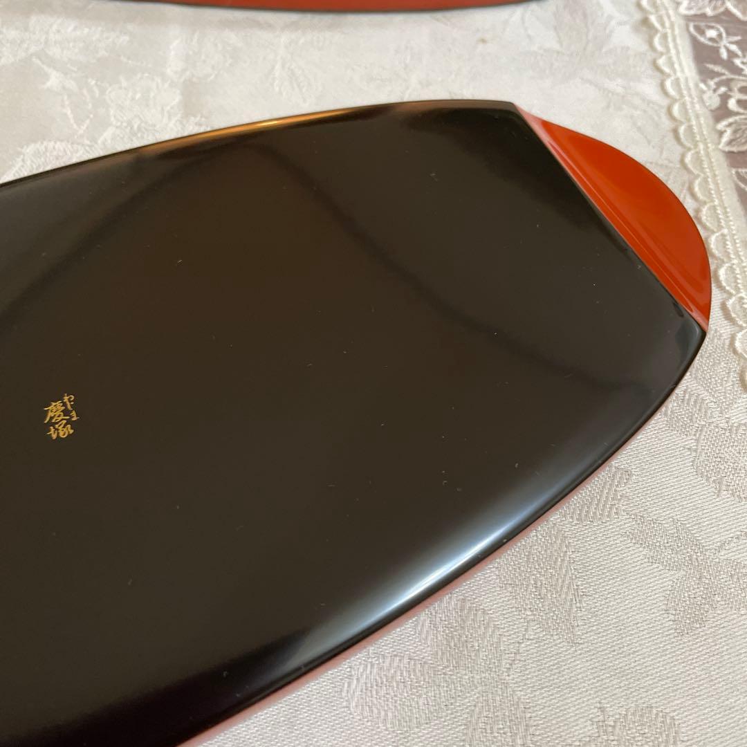 輪島塗　慶塚　楕円　お盆　 5枚セット　前菜盆　オーバル　未使用