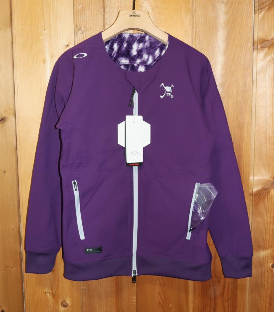 新品 オークリーゴルフ スカル リバーシブル ウインドジャケット (M) Ⓗ