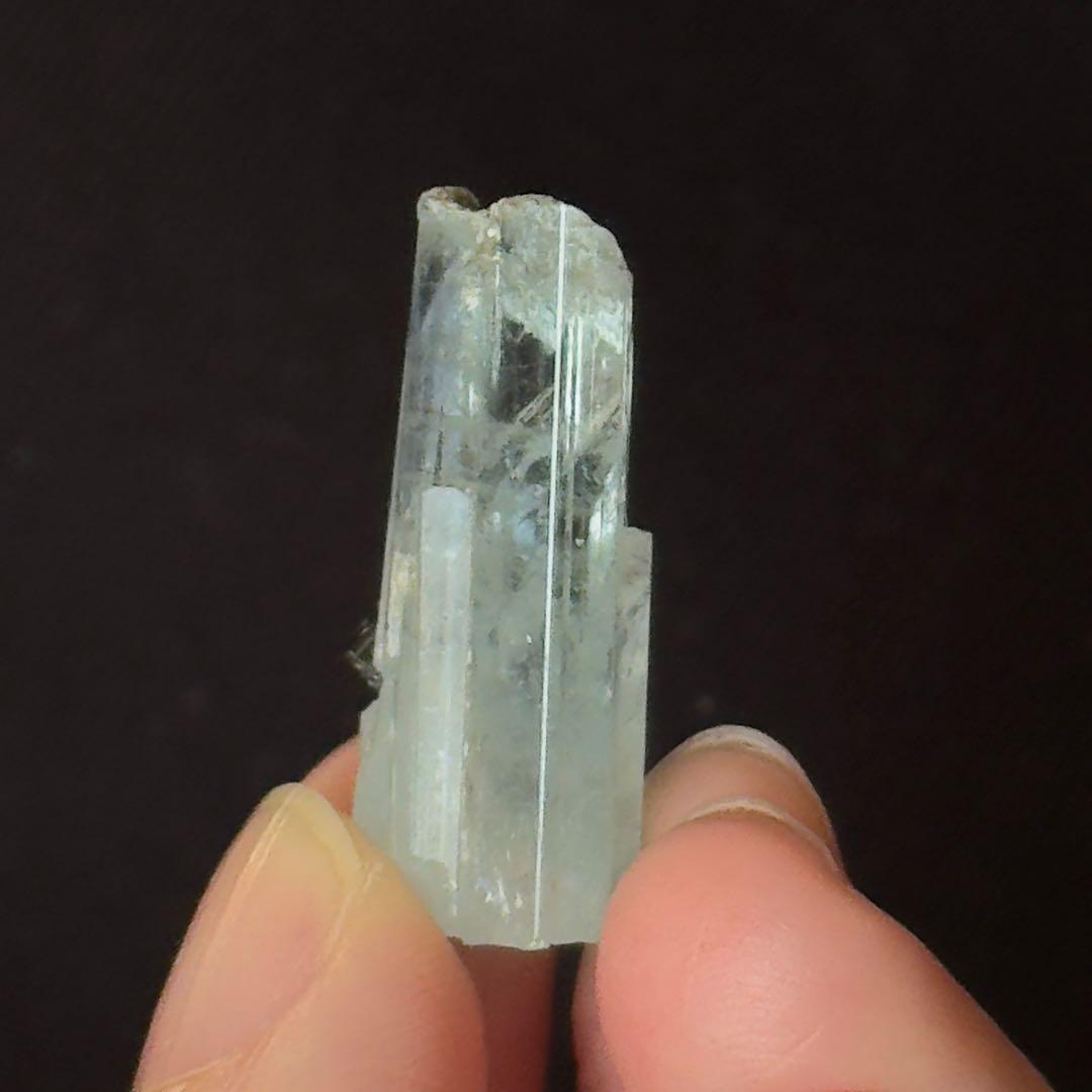 28ctアクアマリン トルマリン共生石 鉱物標本 原石 パキスタン・フンザ産