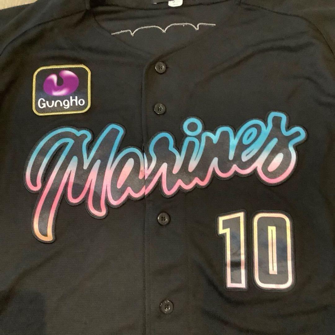 千葉ロッテマリーンズ　友杉篤輝　ブラックサマーユニフォーム　Oサイズ