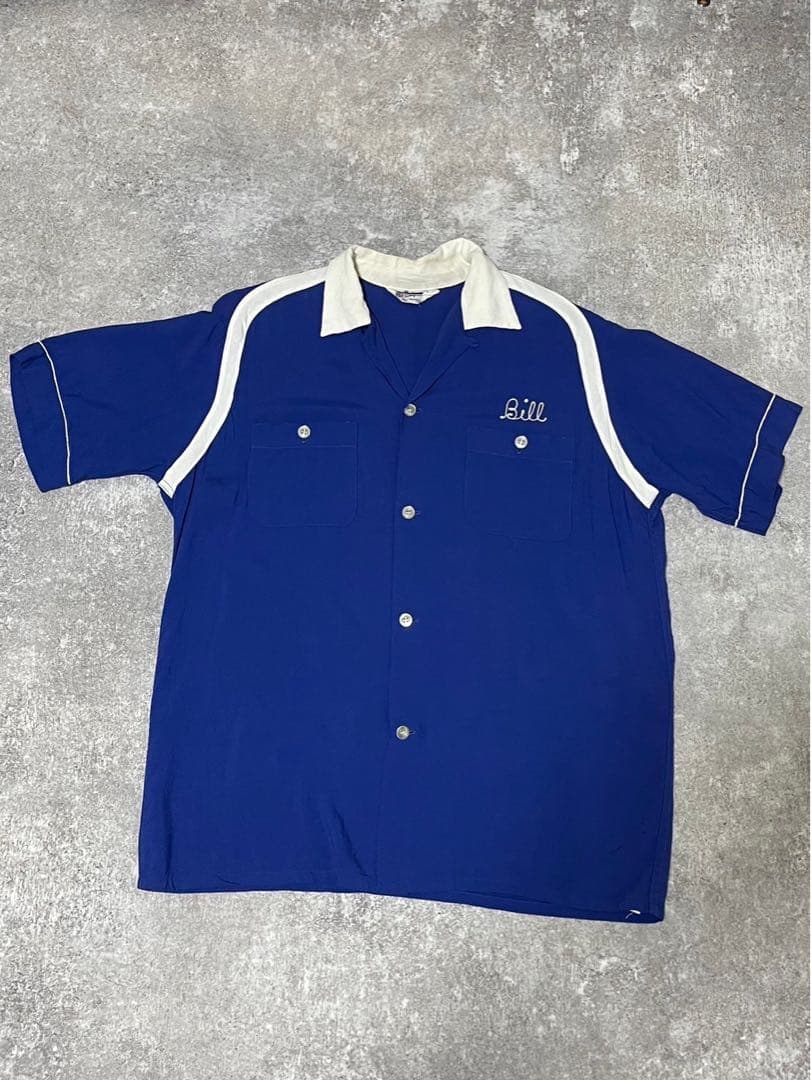 60s ボーリングシャツ　レーヨン　ビンテージ