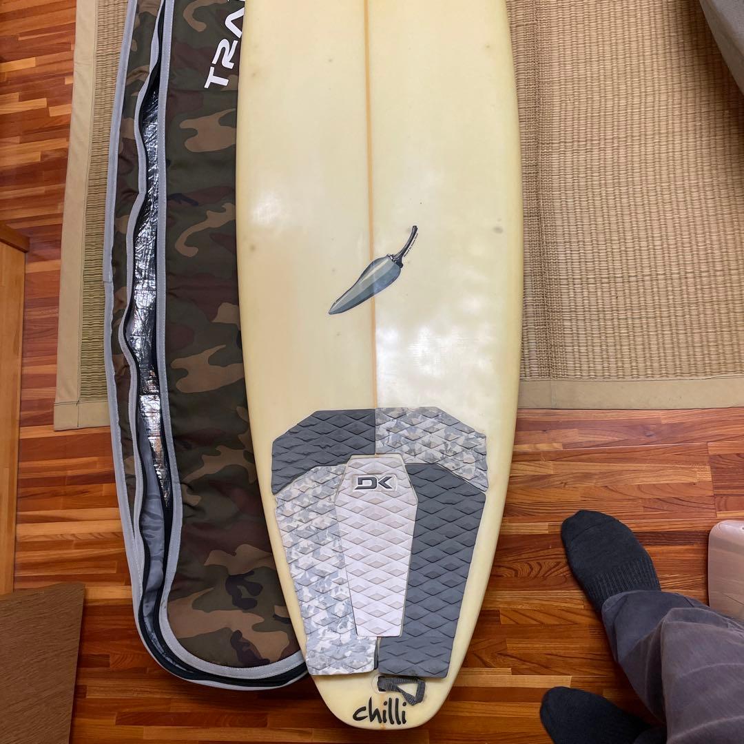 chilli サーフボード　XTR ！フィン、ハードケースセット