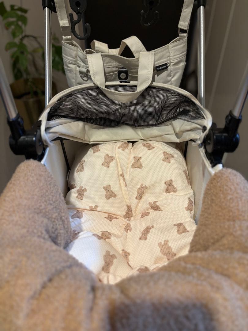 smooca ペットカート 折りたたみ式 ホワイトくまさんクッション付き