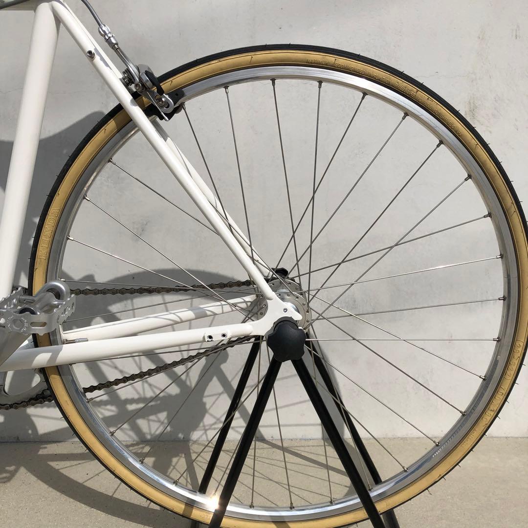 【送料込・美品】FUJI STROLL ピスト 52 シングル クロスバイク 白